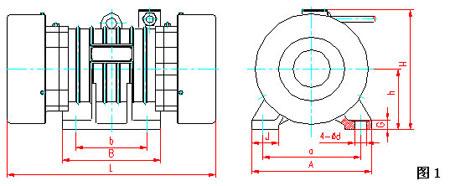 YZO振動(dòng)電機(jī)示意圖 YZO振動(dòng)電機(jī)示意圖